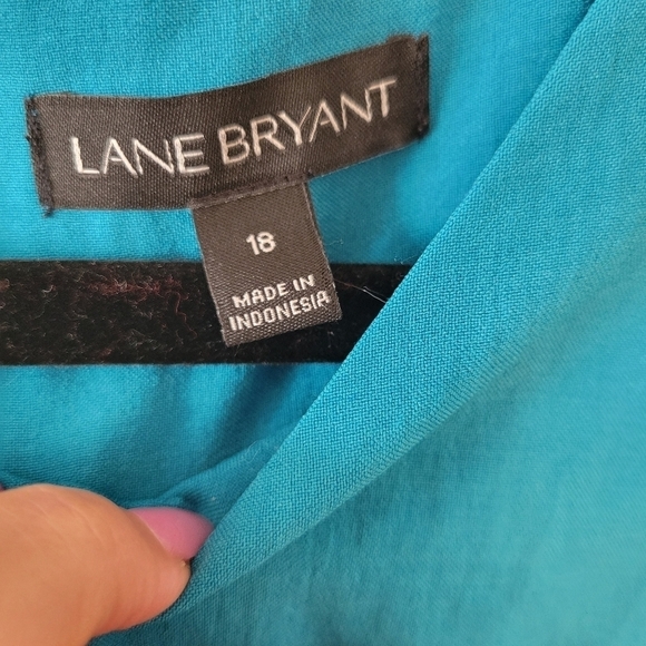 Lane Bryant Teal Sleeveless Swing Top Size 18 - Picture 3 of 3